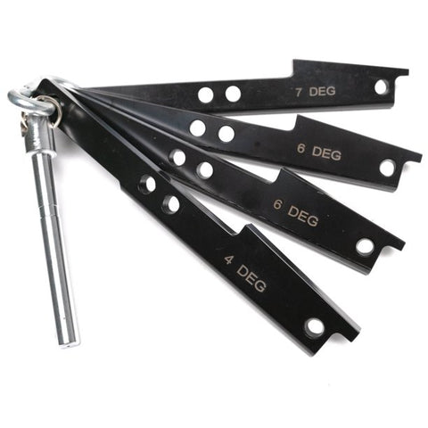 Cummins 3163021 3163020 Cam Timing Tool Alternative Set for ISX QSX 2007 to 2017 Kit Includes Heavy Duty Steel 4 Wedge Set 4° 6° (2 pcs) and 7° and Crank